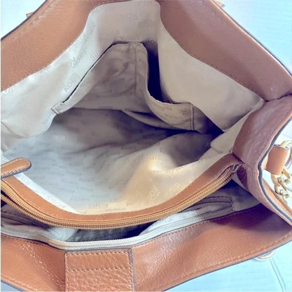 Michael Kors Brown and Gold Satchel Timeless Design. - Picture 9 of 12